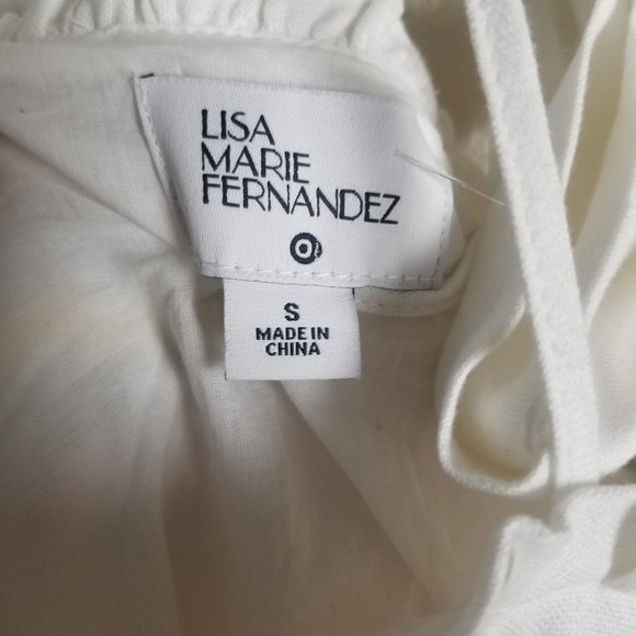 ✨Lisa Marie Fernandez + Target | Yellow and Pink Ric Rac Linen Dress - Picture 7 of 7